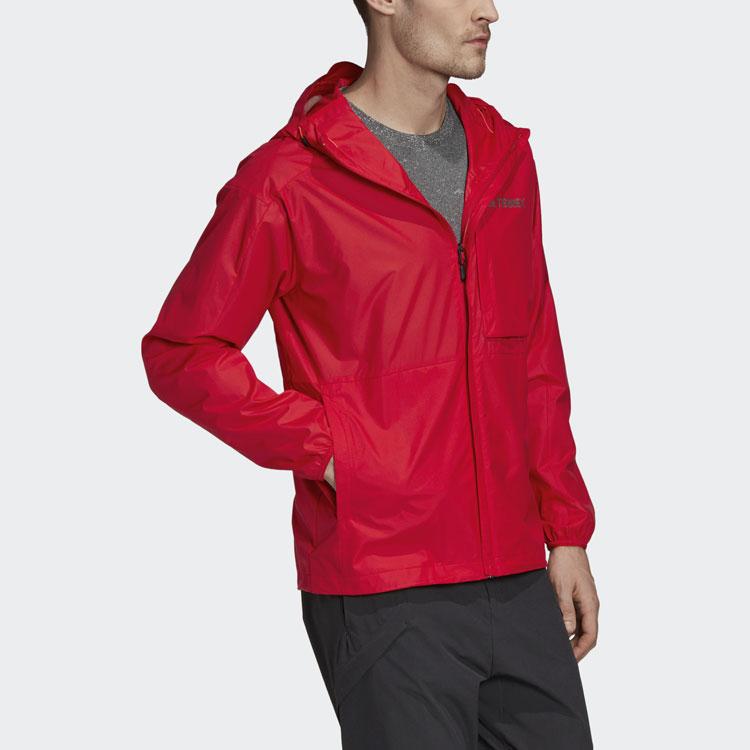 Adidas Casual Sports Hooded Long Sleeve Jacket Men Outerwear Light-Crimson GE9941