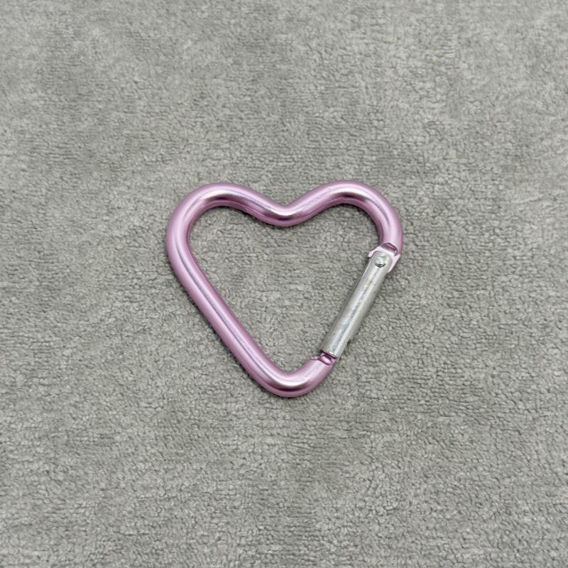 Heart-Shaped Aluminum Carabiner Hook for Backpack and Water Bottle - 44x40MM