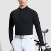 FILA 2023 Autumn New Fashion Casual Knitted Long Sleeve Polo Shirt Men tops Deep-Black A11M335203FBK