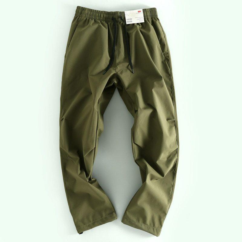 Export Surplus Order Spring and Autumn Thin Men's Casual Trousers Linen Drape Cut the Tag Off Overplus Order Solid Color Pants Umbrella Pants Men