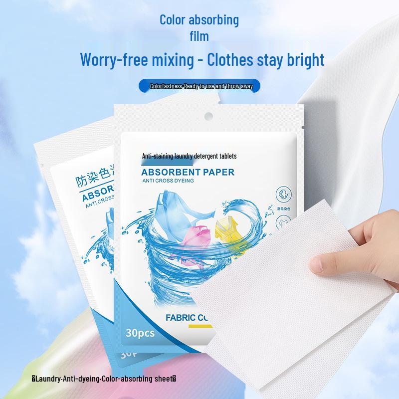 Color-Locking Anti-Bleeding Laundry Sheets: Non-Staining, Color-Absorbing, Perfect for Mixed Loads.