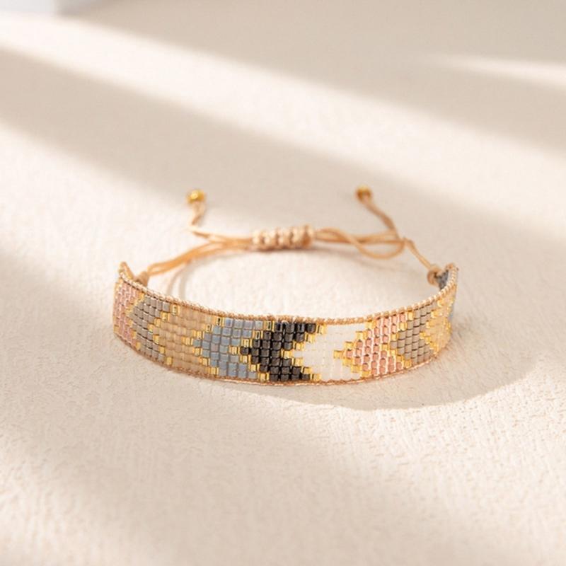 Handcrafted Woven Bohemian Bracelet with Multicolored Glass Beads for Sensitive Skin User Friendly Material Comfort Fit Everyday