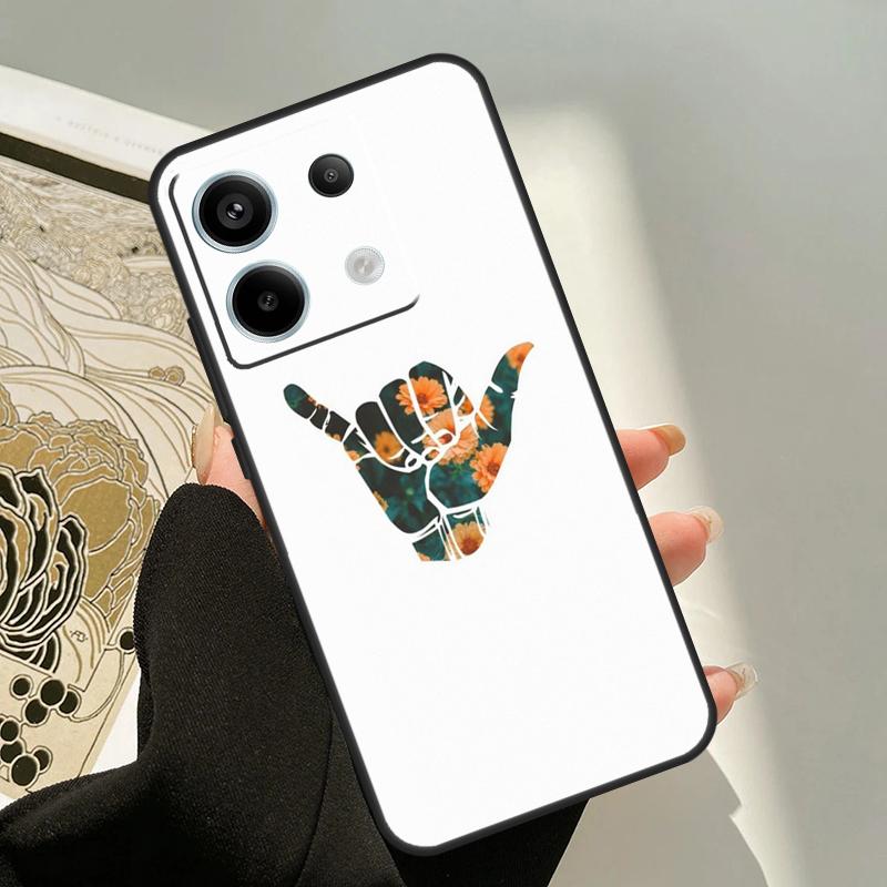 Surfer Surf Hang Loose Shaka Case For Xiaomi Redmi Note 13 12 11 9 10 14 Pro 9S 10S 11S 12S Redmi 13C 10C 12C 14C Cover