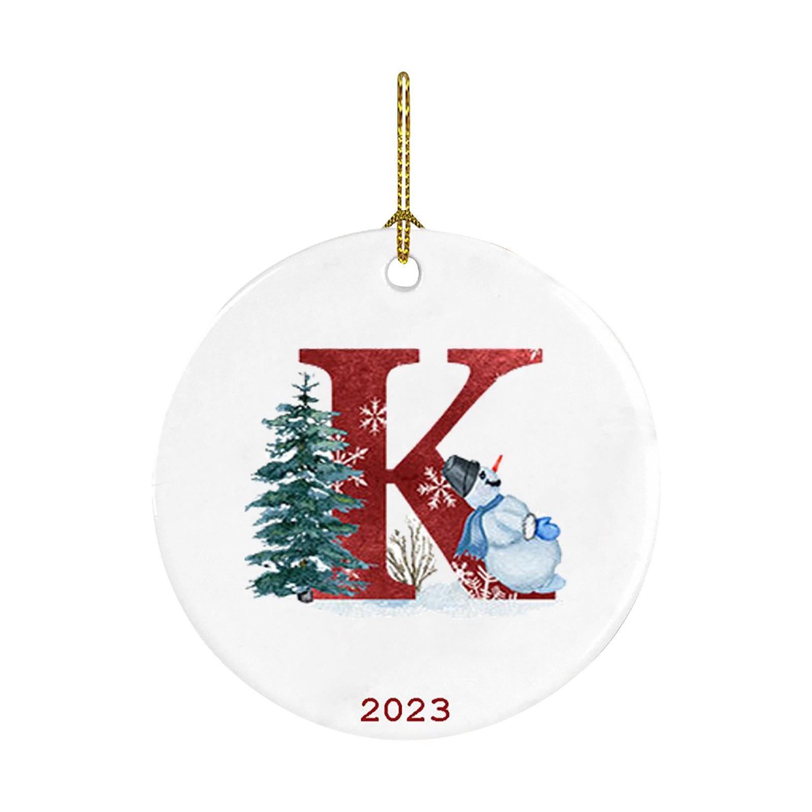 

26 букв Рождественский снеговик Рождественские украшения Акриловые автомобильные украшения Украшение рождественской елки One Size