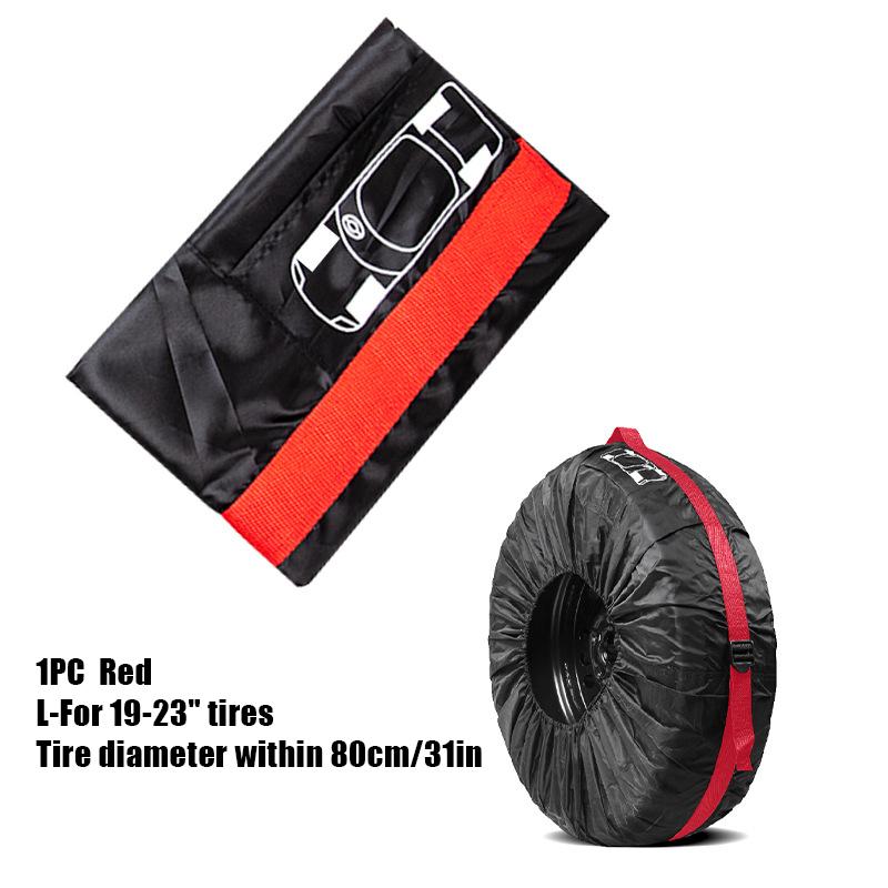 4Pcs Universal Car Spare Tire Cover Polyester Waterproof Durable Tire Storage Bags Vehicle Wheel Protector Tyre Accessories