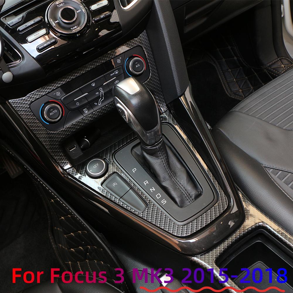 Autocollant de Panneau de Climatisation de Console Centrale de Voiture pour Ford Focus 3 MK3 2015 - 2018 Cache de Décoration Garniture Accessoires Interrupteur AC