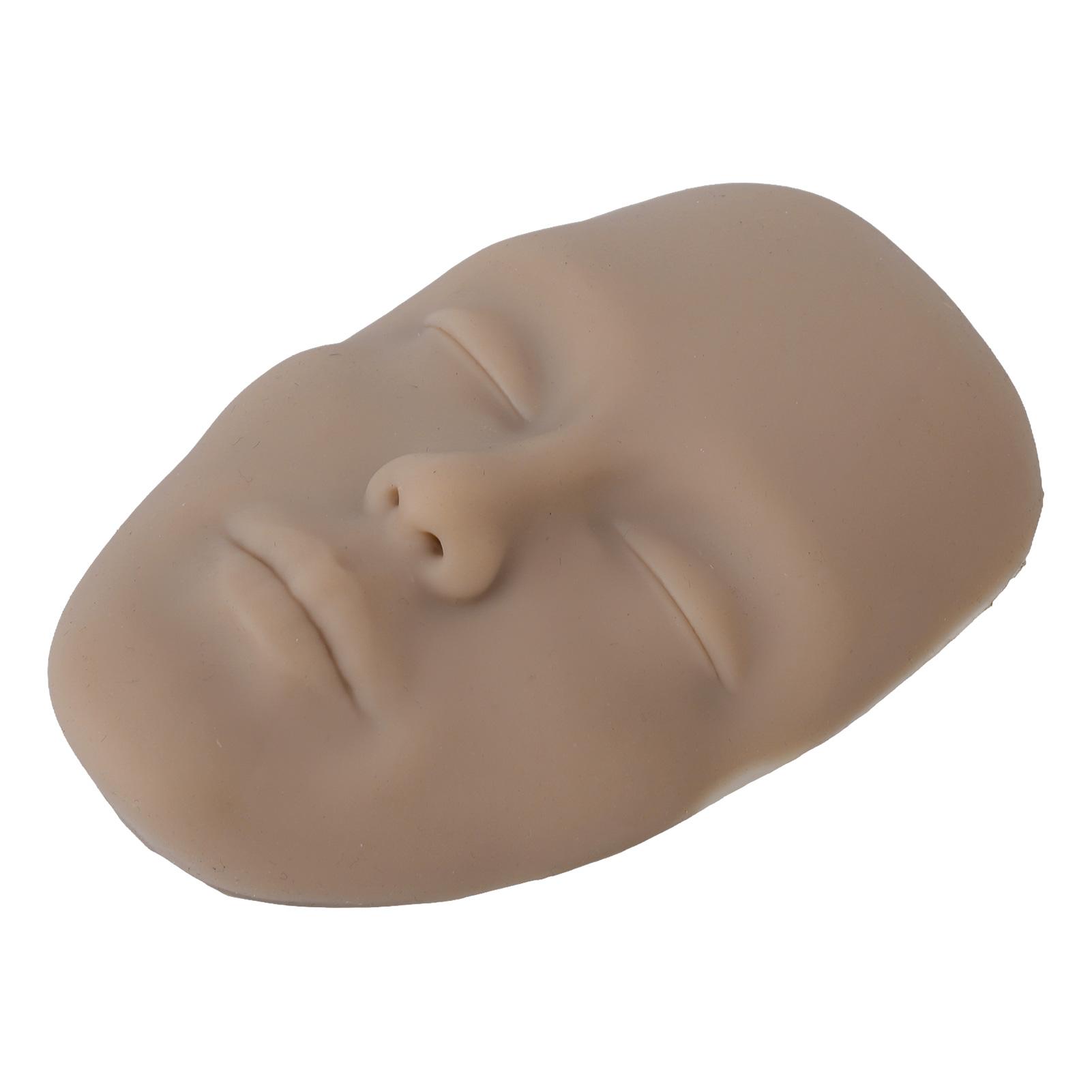 

5D Silicone Makeup Mannequin Eyebrow Eyeliner Face Tattoo Microblading Practice Face Model Dark Skin Tone