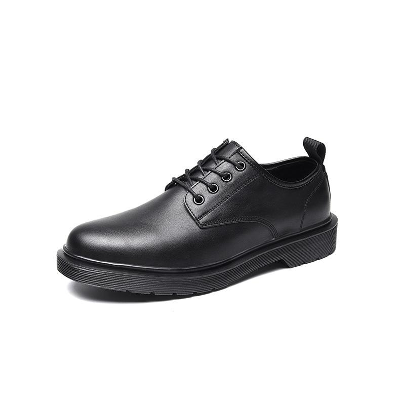 

Новые Маленькие кожаные туфли в стиле British Academy, мужские, мягкая подошва, японская и корейская версия, увеличивающая рост, маленькие кожаные туфли 6070-R 44 чёрный