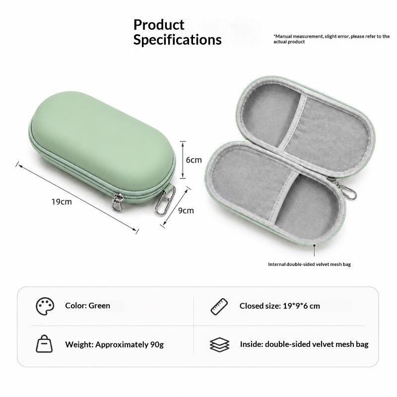 Shockproof Hard Shell Double Glasses Case Lightweight Portable Dual Eyewear Storage Box for Sports Cycling Running Use