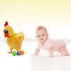 Laying Eggs Chicken Plush Toy, Kids Electric Musical Dancing Chicken Hens Laying Eggs Plush Toy Easter Party Funny Doll Toy Baby Kids Gifts