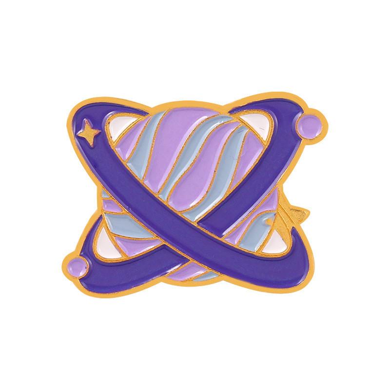 High-quality Alloy Colorful Planet Brooch Cosmic Star Pin For Fashion Lovers