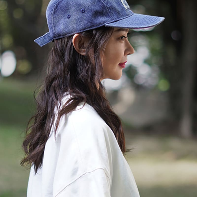 LOOKING4U On the Moment Outdoor Washed Denim Camp Cap C3 Navy