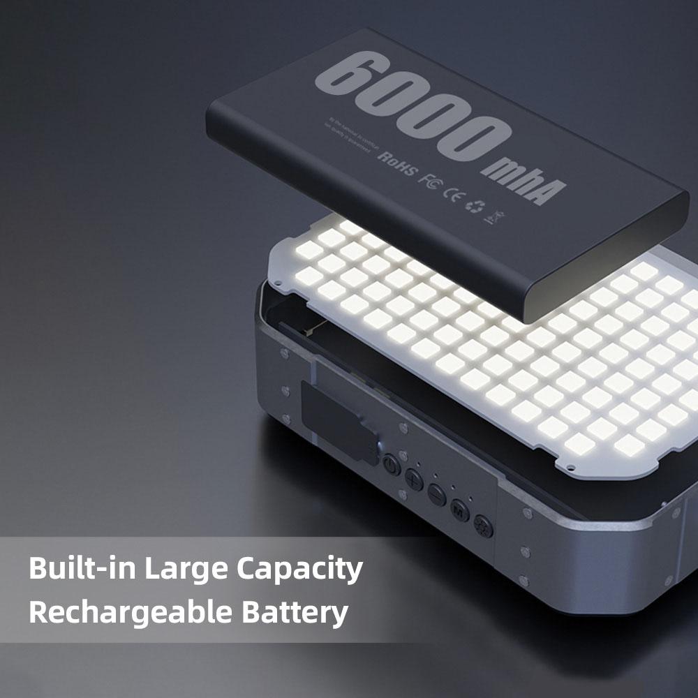 Přenosné LED video světlo Dvoubarevné teplotní fotografické výplňové světlo 3000K-9500K Vodotěsné IP65