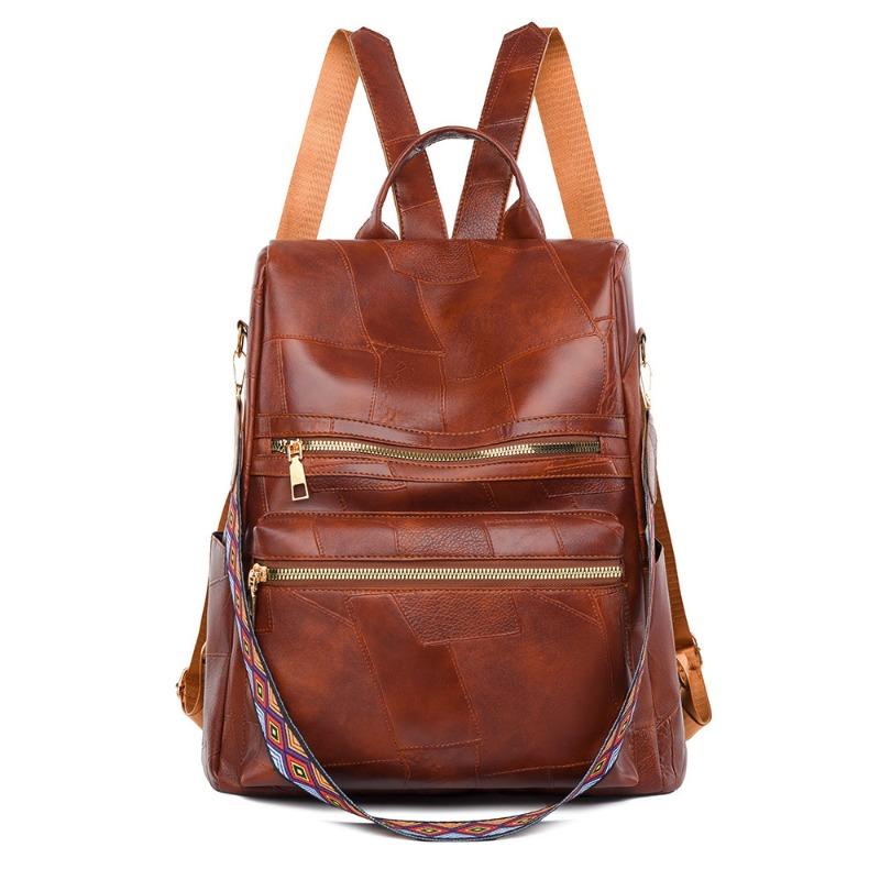 Soft Leather Capacity Casual Backpack