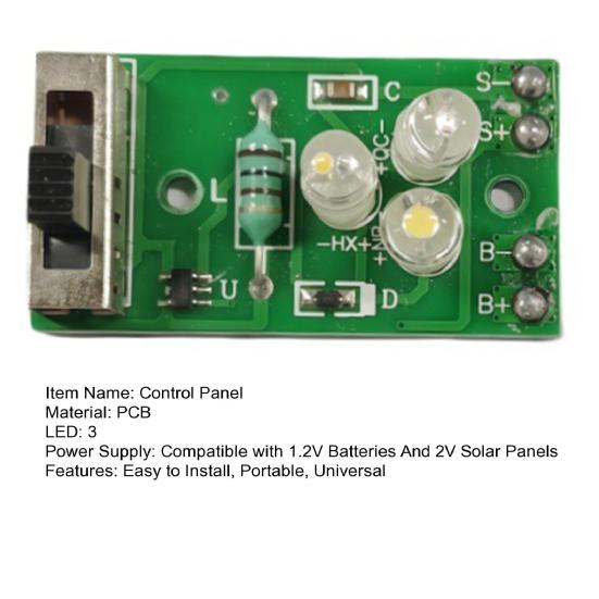 1.2V Solar Light Control Panel PCBA Circuit Board DIY Outdoor Garden Lawn Landscape Wall Pillar Street Solar Lamp Control Board Module
