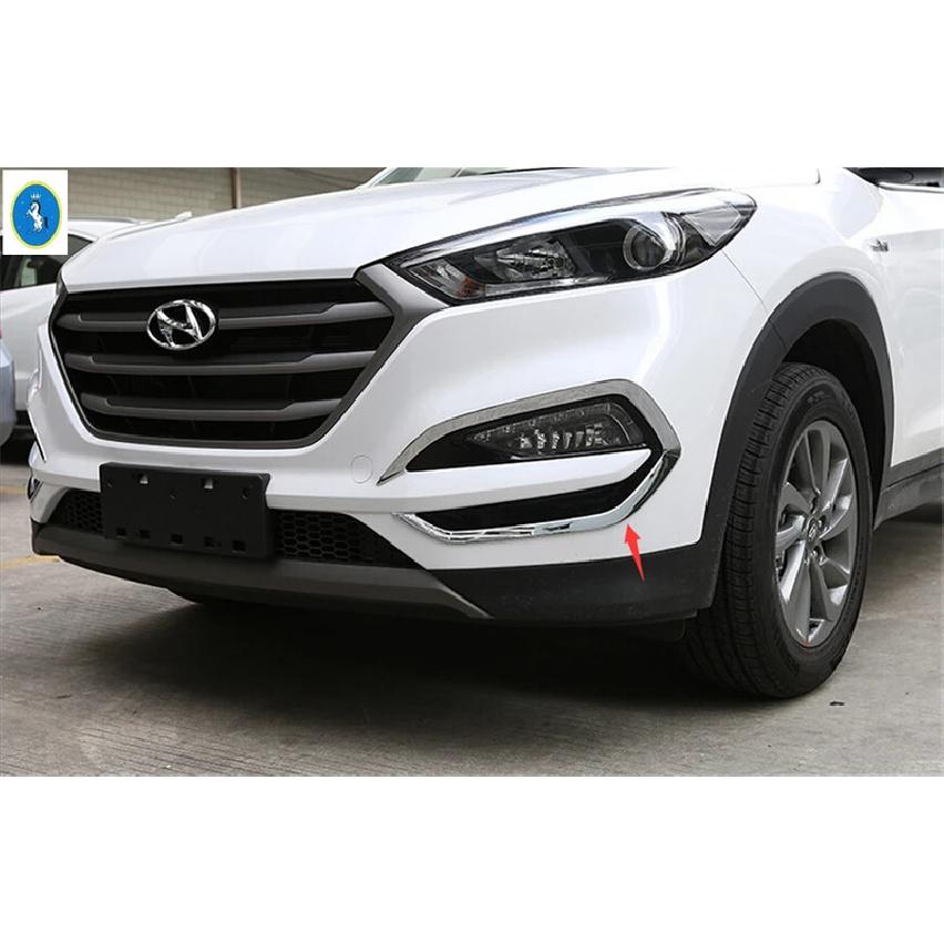

Chrome Auto Front / Rear Fog Lights Lamp Decor Molding Exterior ABS Accessories Cover Trim Fit For Hyundai Tucson 2016 2017 2018