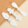 White Nylon Frog Buttons, Handmade Rope Woven Chinese Tang Suit Qipao Retro Flower Accessories