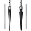 EMVANV 2Pcs Bridge Pin Hole Reamer, 3-13mm(1/8''-1/2'') & 5-16mm(½-5/8") T Handle Taper Reamer Set, 6 Fluted Chamfer Reaming Tool, Bridge Pin Hole