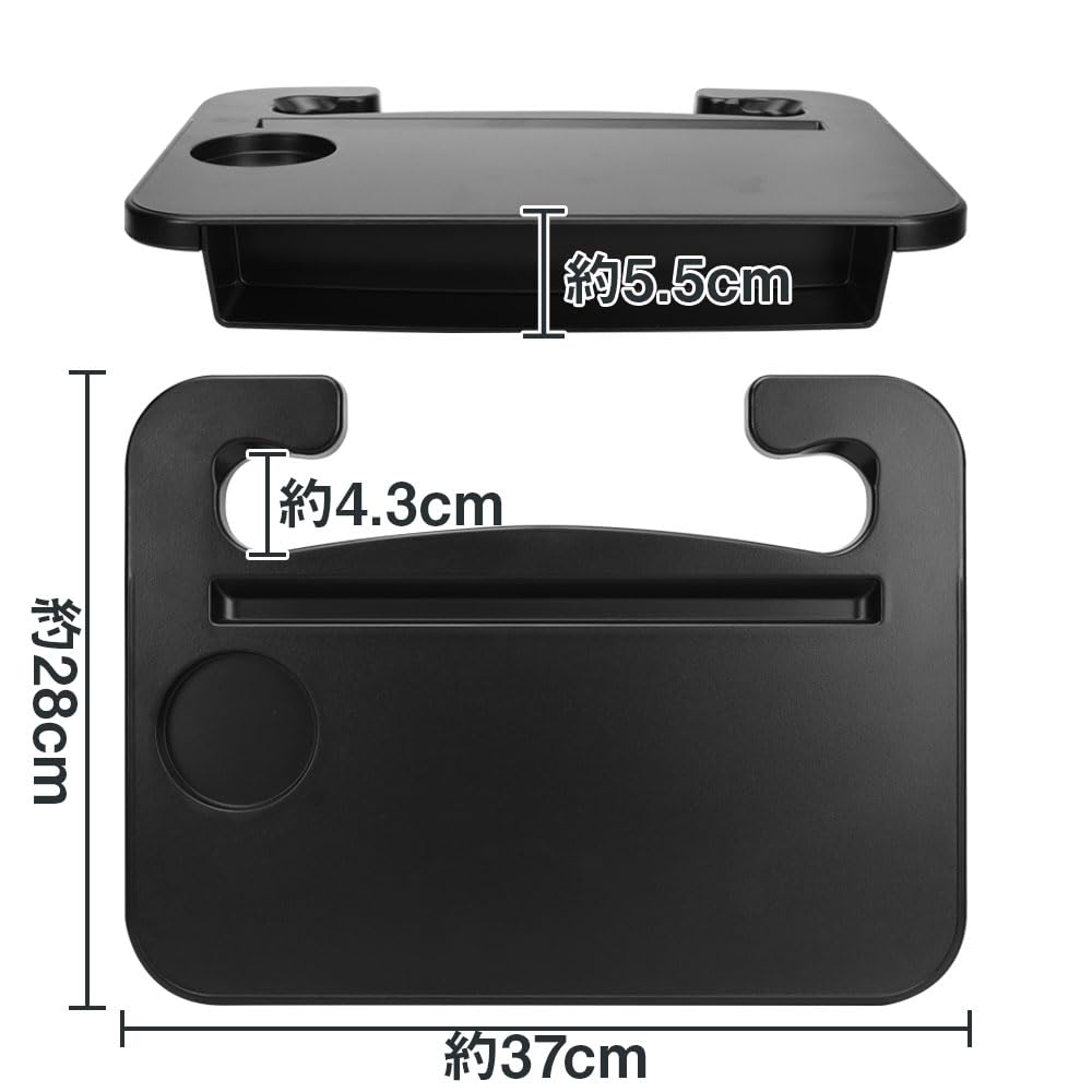 Car Steering Wheel Simple Desk for PC Side Storage Insert Table, In-Car Dining, Work, Pockets, Box,