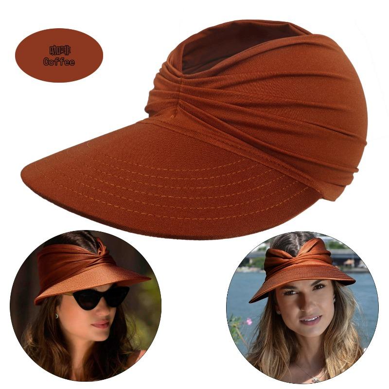 Beach Sun Hat Women's Empty Top Hat 50 + Sun Protection Hat Women's Outdoor Sports Hat
