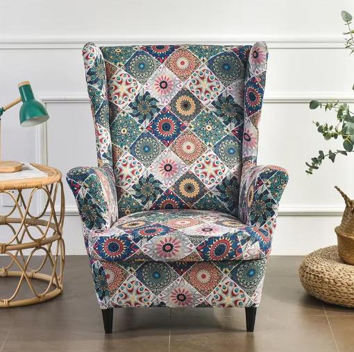 Mandala Patterned Armchair Cover