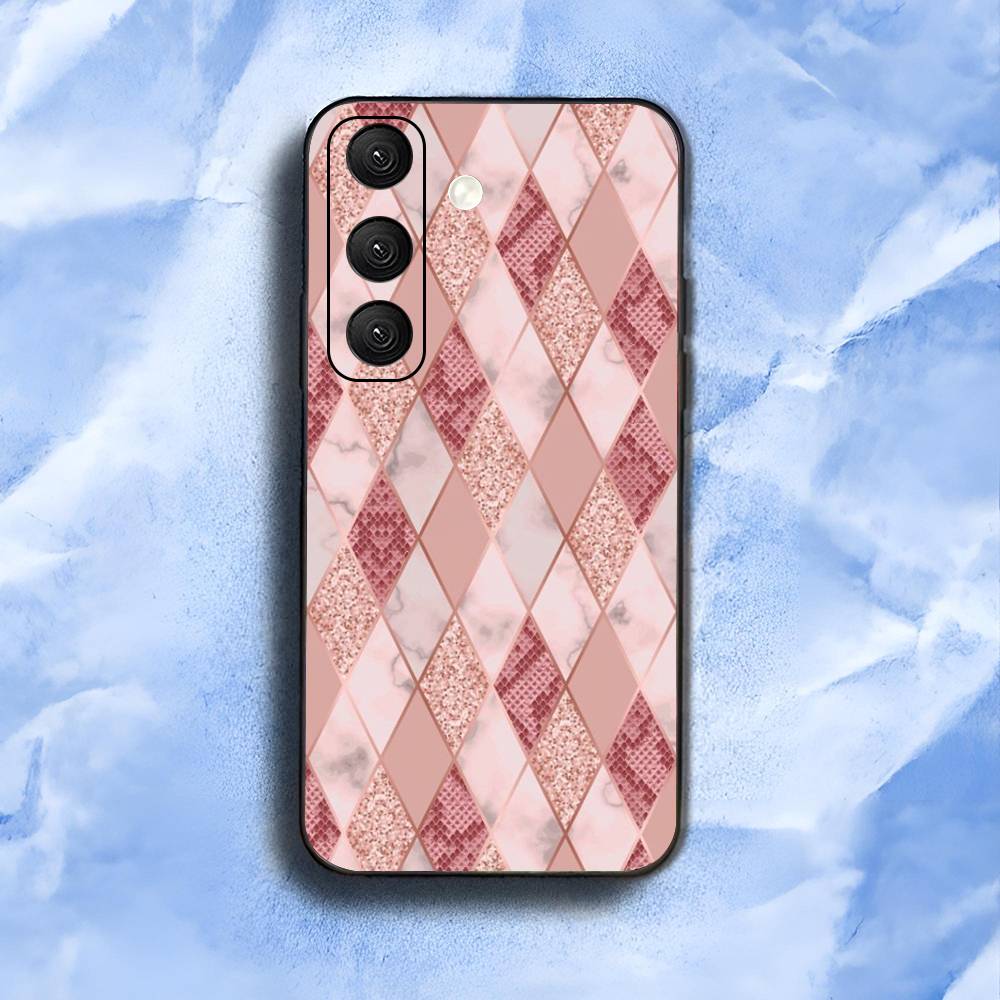 Marbled Pattern For Samsung Galaxy S25 S24 S23 Ultra S22 S21 Plus S20 Black Soft Silicone Protective Case