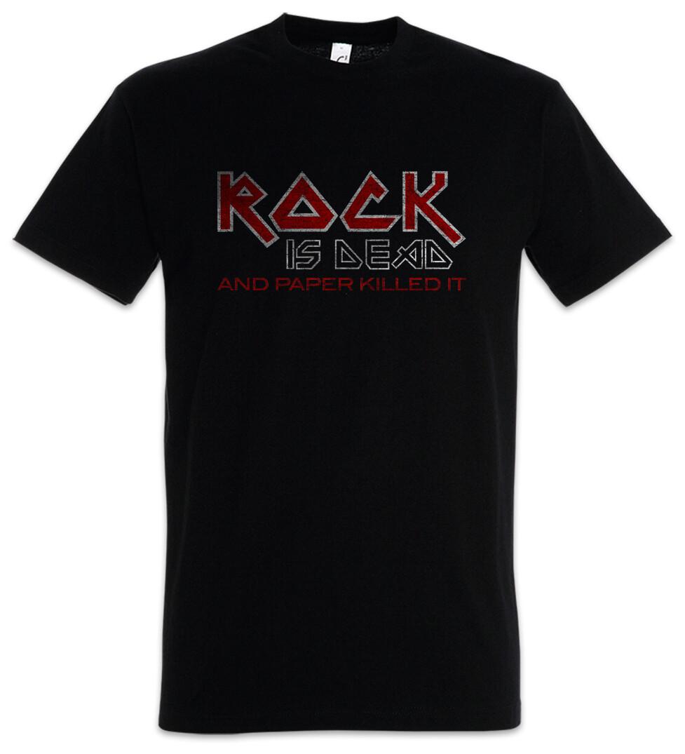 

Rock is Dead and Paper Men s T-Shirt Mens Womens Tees Top Killed It Scissors And Roll Punk Music 3XL