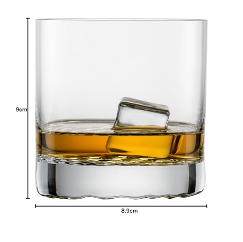 Zwiesel Glass (ZWIESEL GLAS) Shatter-Resistant Chess Tumblers for Whiskey and Hard Liquor, Pair of 2, Machine-Made (m122607)