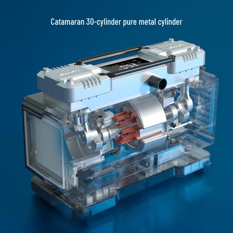 Deli Dual-Cylinder Car Air Pump