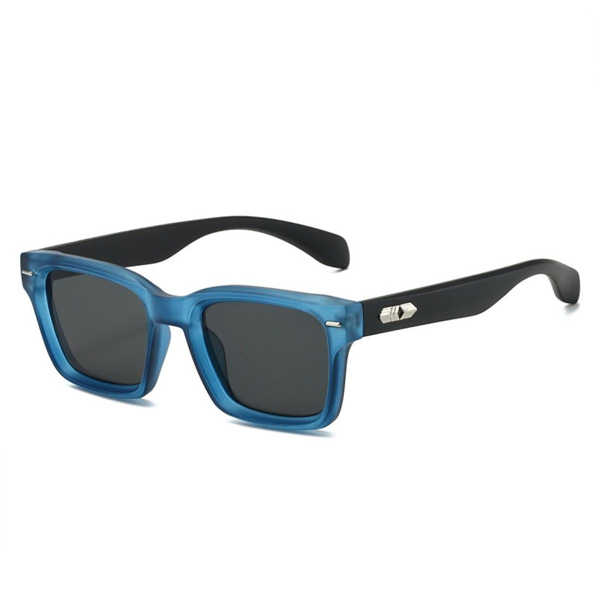 Set of men s retro square frame high-end fashion trendy glasses