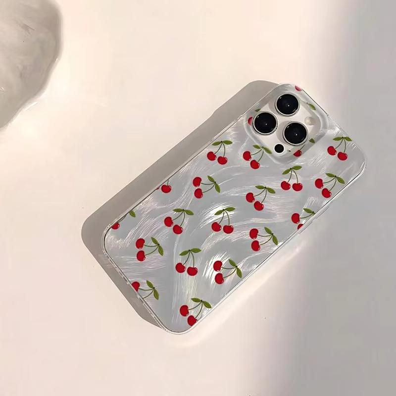 Cherry Pattern Phone Case for Samsung Galaxy A56 A55 A36 A35 A26 A25 A15 5G A24 A23 A22 A52 A71 A72 4G Shockproof Cover