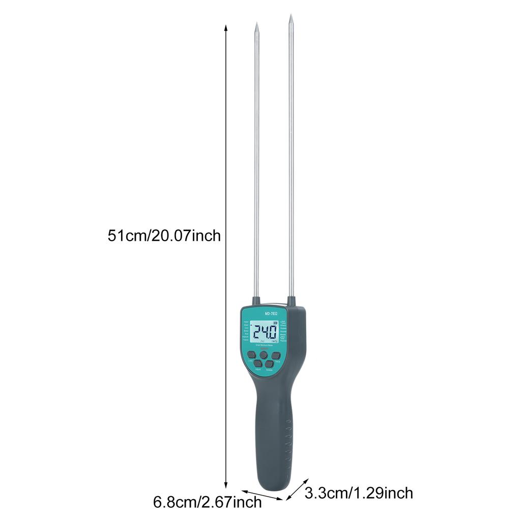 Hay Moisture Tester Digital Grain Moisture Content Meters Measurable for 14 Type Grains for Paddy