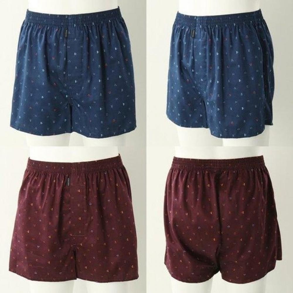 Venus Набор из 2 хлопковых трусов-боксеров с 100 эмодзи vmpq157Set Navy/wine/110