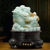 26x24CM Synthetic Jade Lucky Golden Toad Decorations Living Room Office Cashier Decoration Store Relocation Opening Gift