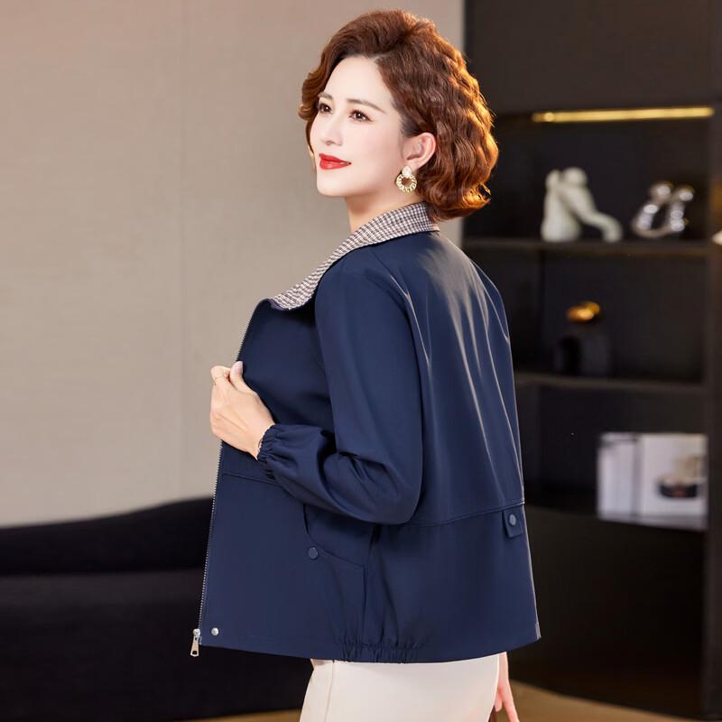 Yalu Women's Lapel Zip-Up Spring Jacket