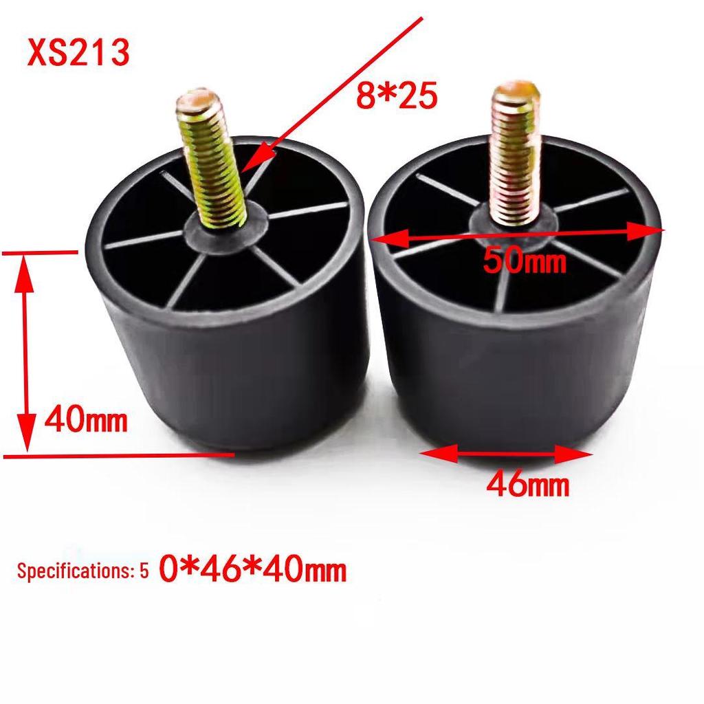 Round Black Plastic Sofa Legs - Furniture Feet for Sofas, Tables, and Cabinets