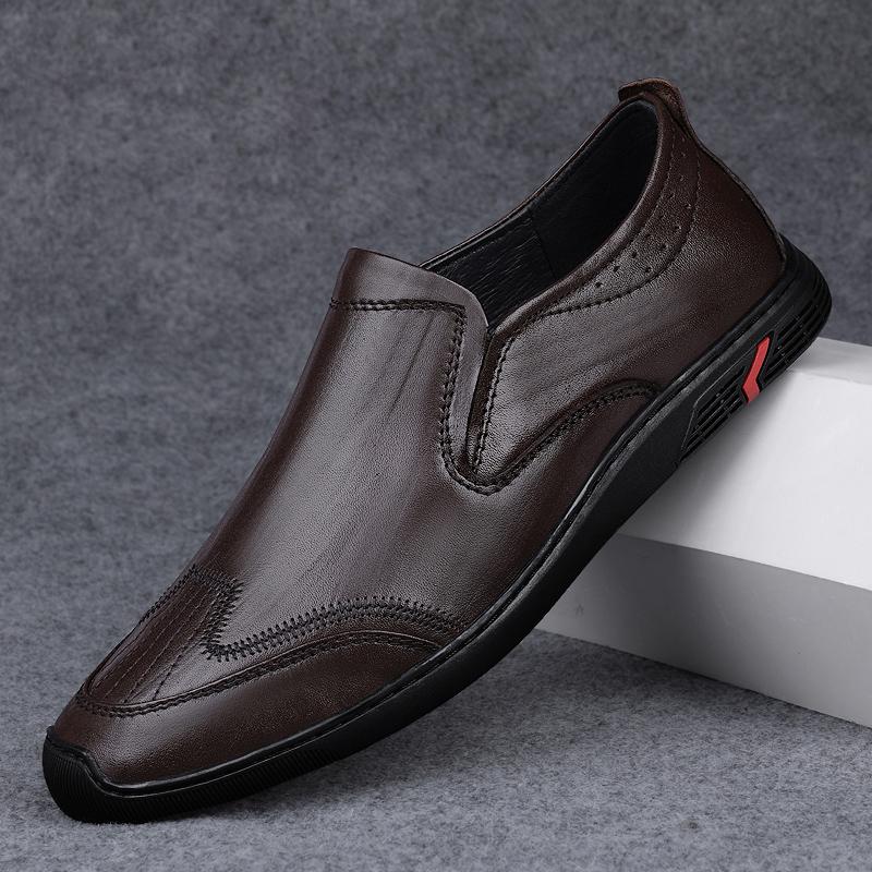 Big Size Genuine Leather Men Shoes Casual Luxury Brand Soft Mens Breathable Lace Up Moccasins Male Driving Shoes Zapatos Hombre