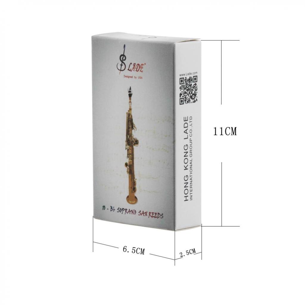 10 Stück Sopransaxophon, Stärke 2,5 Blätter, hochwertiger Bambus, 2-1/2 Saxofonteile