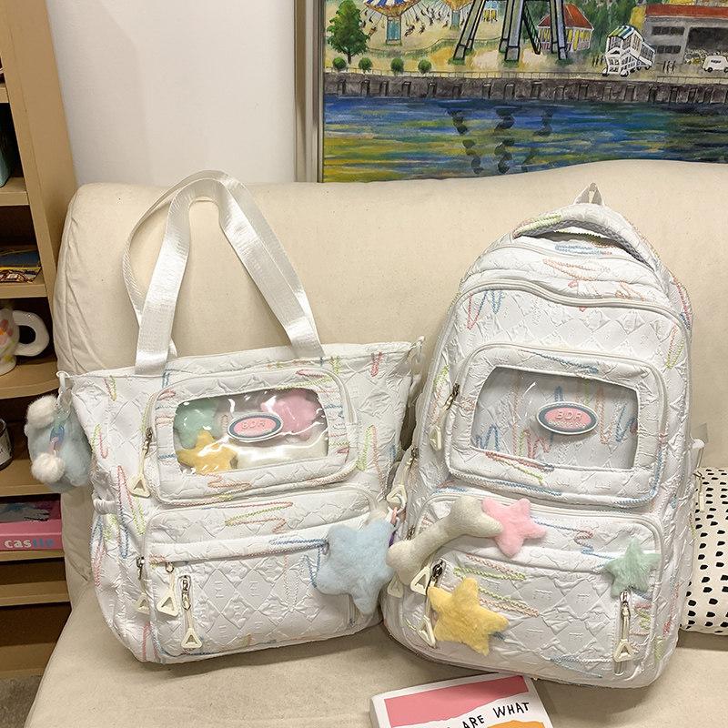 Schoolbag Children's Schoolbag Girls Elementary School Students High Value Two-piece Set Backpack High School Student Pain Bag Backpack