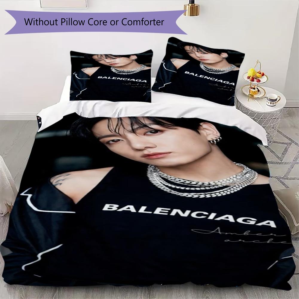 Bts Jungkook'S Bold Fashion Look Bedding 1 Duvet Cover 2 Pillowcase Without Core Without Core Christmas Birthday Gift Soft And Comfortable
