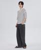 GLW Striped Collar Half Knit Ivory