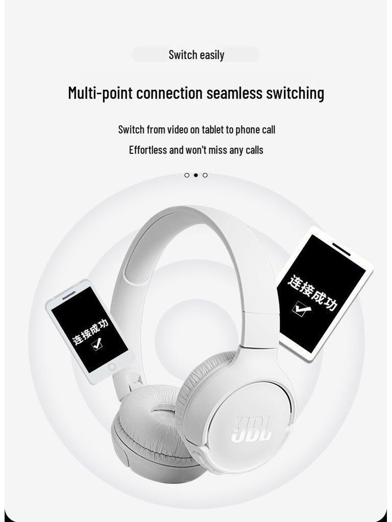 JBL510BT Over-ear Wireless Bluetooth Headphones with Multifunctionality and Logo