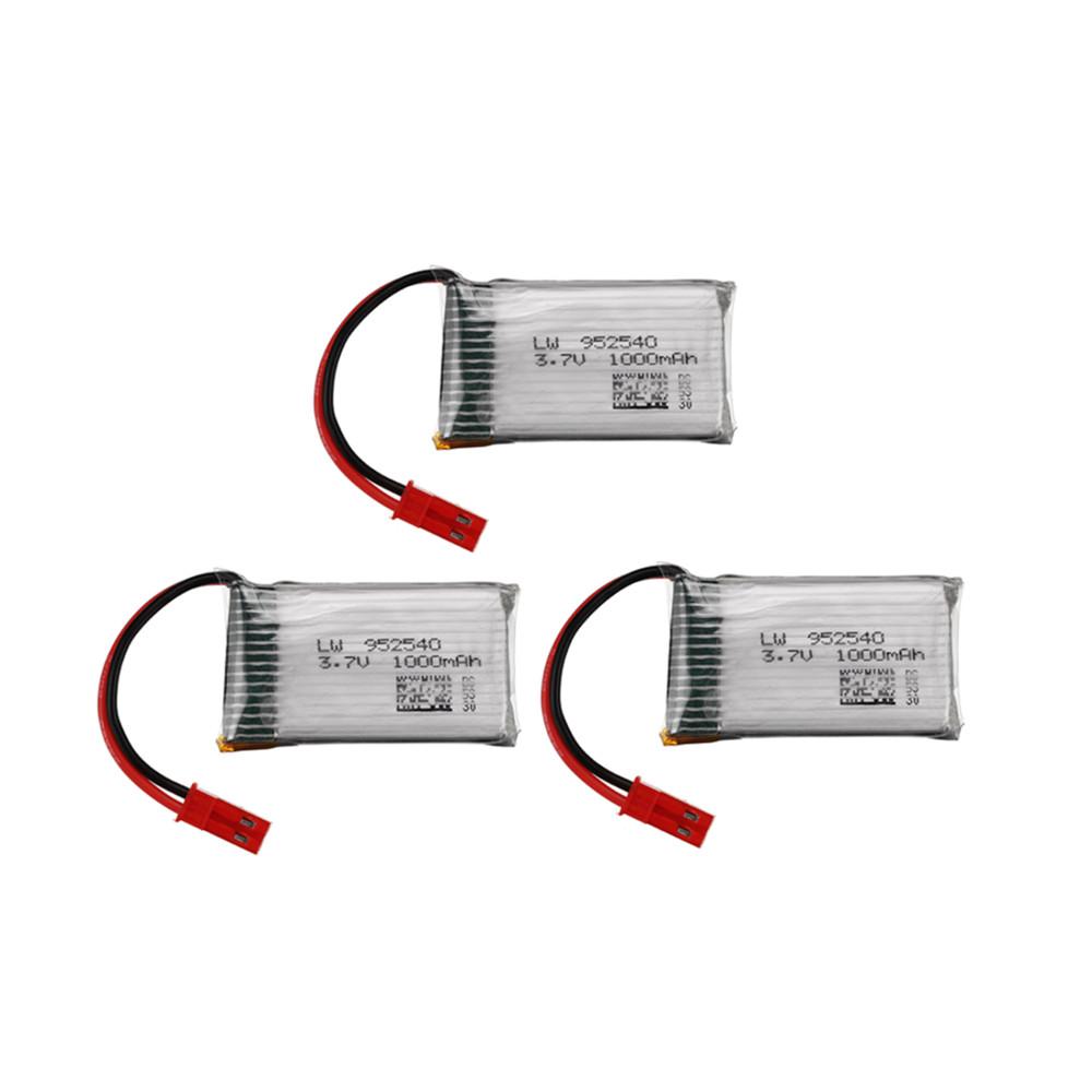 3.7V 1000mah Battery For X400 X500 X800 HD1315 HJ818 HJ819 X25 Rc Drone Spare Parts JST plug + Charger 3.7V lipo Battery
