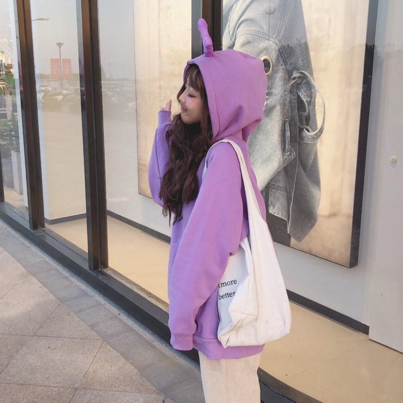 Women Warm Soft Hoodies Padded Hooded Sweater Women's Fall and Winter Retro Simple Literary Student Tops