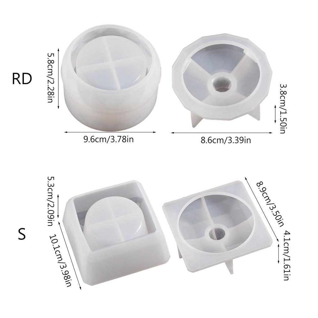 Set of 2 Jar Resin Moulds Silicone Resin Jar Moulds Silicone DIY Molds Epoxy Moulds for Storage Container Candy Jar
