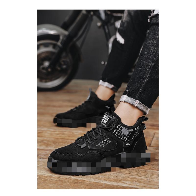 New Autumn&Winter Fleece Lined Thickened Casual Versatile Work Shoes, Fashion Trendy Martin Boots, Warm Snow Boots
