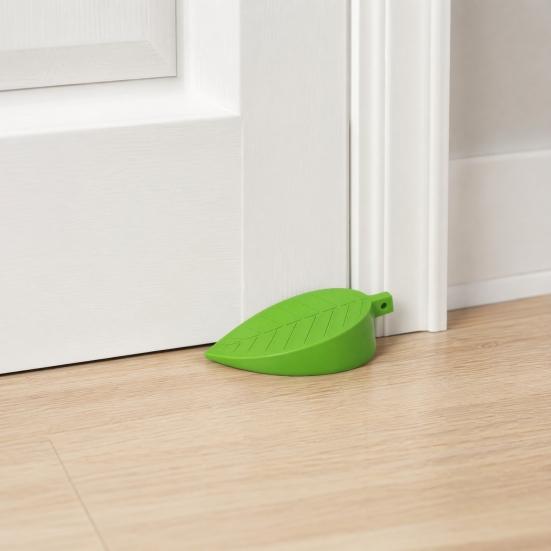 Door Seam Stopper, Leaf Shape Anti-Pinch Doorstop, Protective Door Wedge for Children, Strong Anti-Slip Grip Child Safety Doorstop