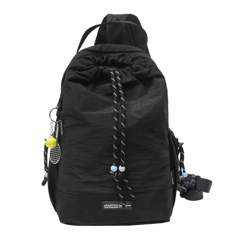 Contrast Color Large Capacity Chest Bag Women 2025 New Casual Sports Backpack Multi-functional Personalized Drawstring
