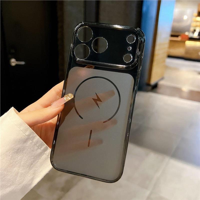 

Transparent Magnetic iPhone 17 Pro Max Case: Frosted, Drop-Proof, Personalized, Soft, for Apple 16. iPhone 8 Plus чёрный