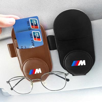 Sun Visor Car Glasses Frame Car Multifunctional Glasses Card Clip For Bmw M Performance M3 M5 M6 F01 F20 F10 F13 F15 F16 F30 F34